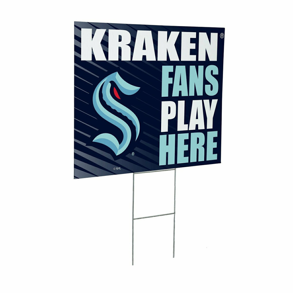 Seattle Kraken Coroplast Yard Sign "Fans Play Here", NHL, Home