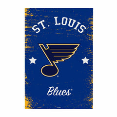 St Louis Blues Wood Wall Sign, 16x24, NHL, Home