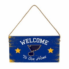St Louis Blues Wood Wall Sign, 6x11, NHL, Home