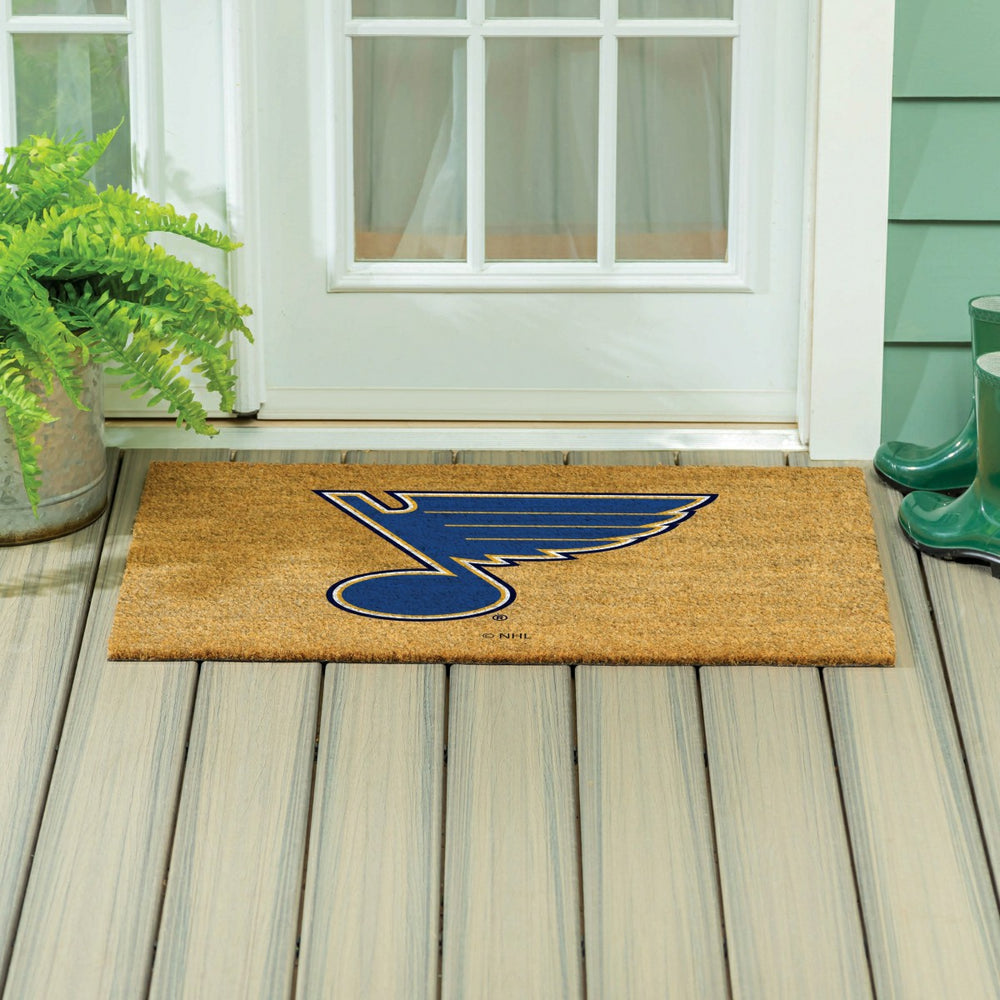 St Louis Blues Large Full Color Coir Mat, 36"x24", NHL