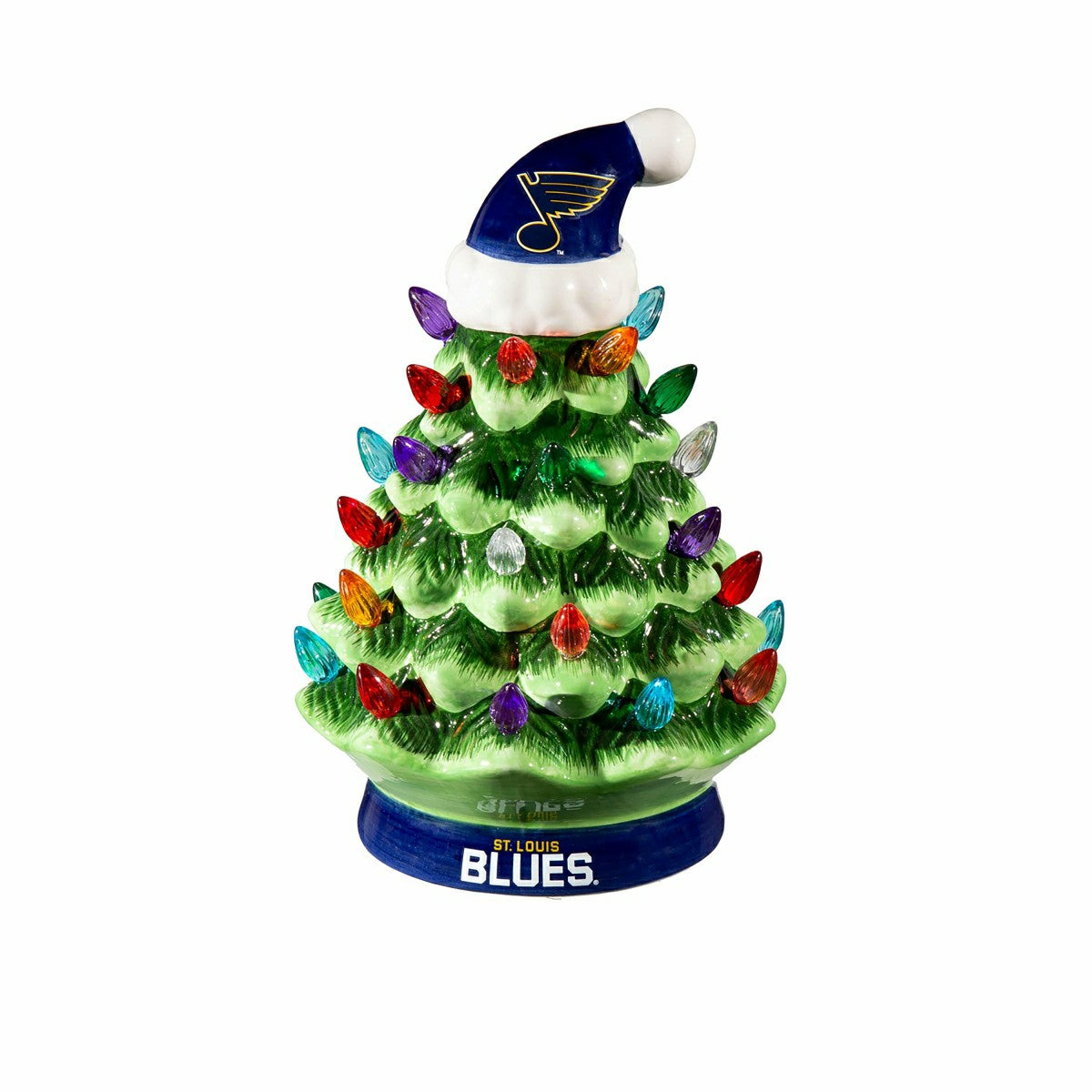 8" LED Ceramic Christmas Tree, St Louis Blues, NHL, Home
