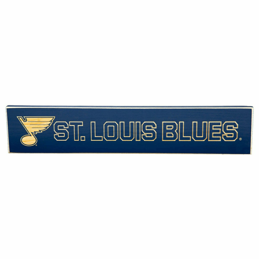 St Louis Blues Engraved Wood Sign, 3.5" x 18", NHL, Home