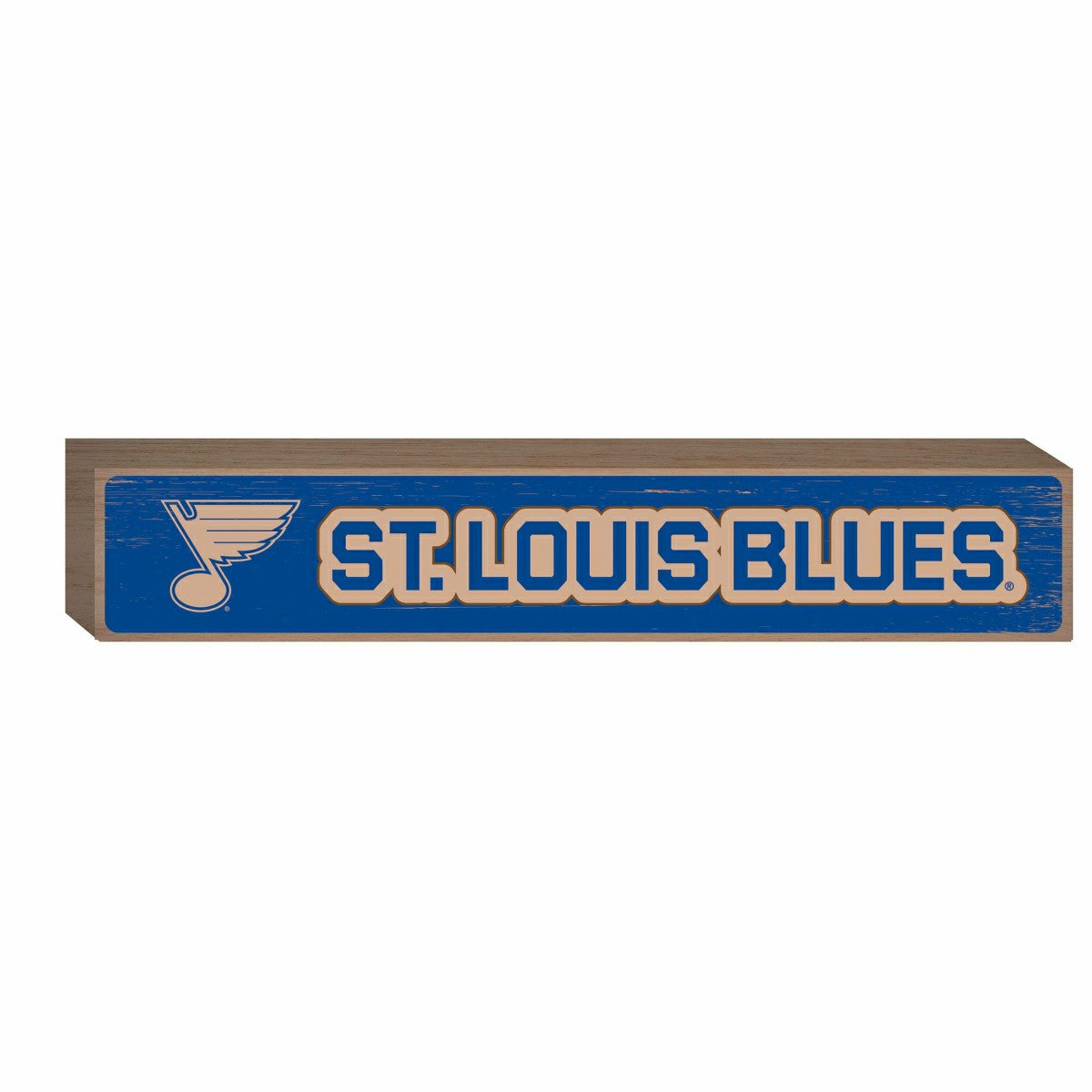 St Louis Blues Engraved Wood Sign, 3.5" x 18", NHL, Home