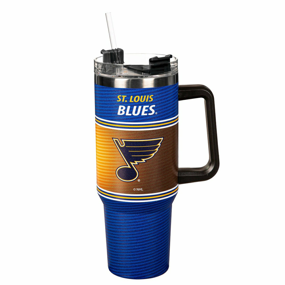 40oz Stainless Steel Canyon Cup w/ Straw, St. Louis Blues, NHL, Home