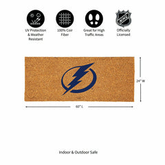 Tampa Bay Lightning Extra Large Full Color Coir Mat, 60"x24", NHL