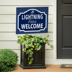 Tampa Bay Lightning Coroplast Yard Sign, "Fans Welcome", NHL, Home