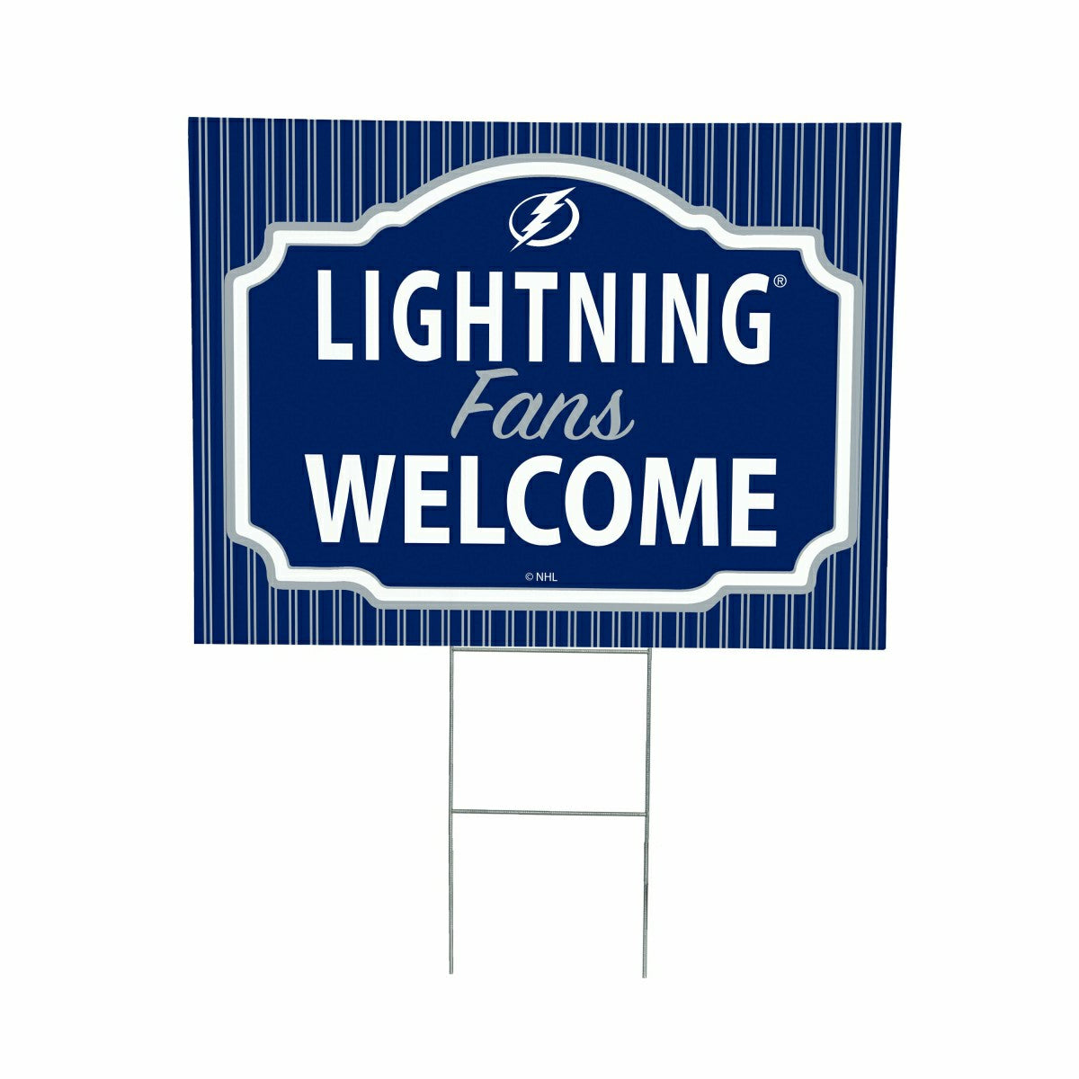 Tampa Bay Lightning Coroplast Yard Sign, "Fans Welcome", NHL, Home