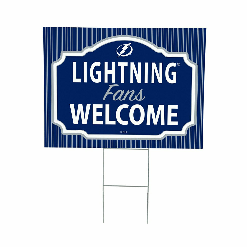 Tampa Bay Lightning Coroplast Yard Sign, "Fans Welcome", NHL, Home