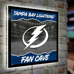 Tampa Bay Lightning 23"H x 23"L LED Wall Decor, Edgelite, Square, NHL, Home
