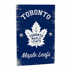 Toronto Maple Leafs Wood Wall Sign, 16x24, NHL, Home