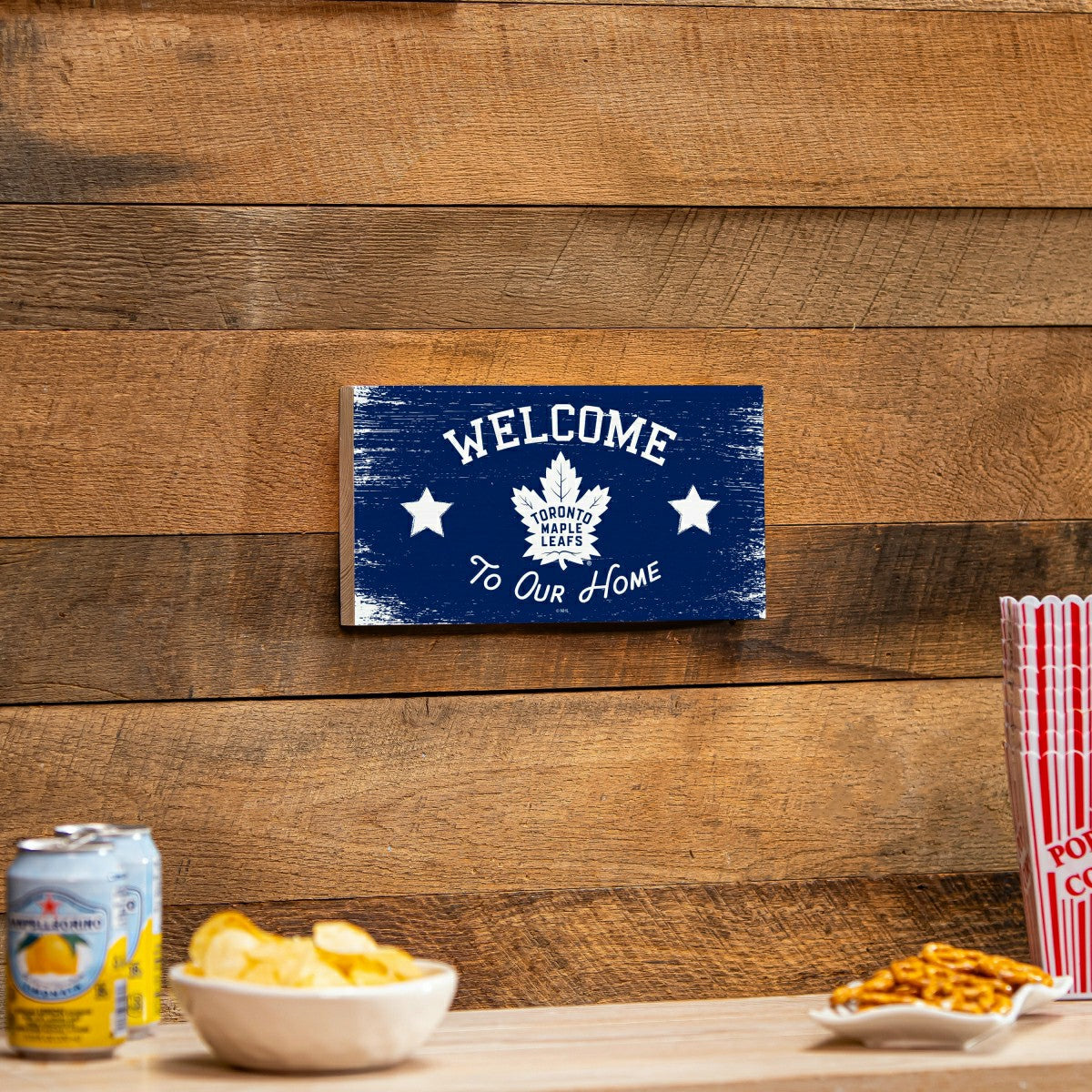 Toronto Maple Leafs Wood Wall Sign, 6x11, NHL, Home