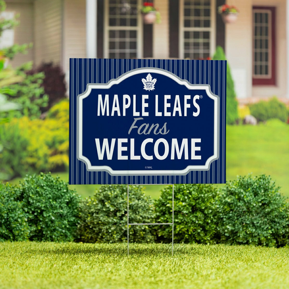 Toronto Maple Leafs Coroplast Yard Sign, "Fans Welcome", NHL, Home