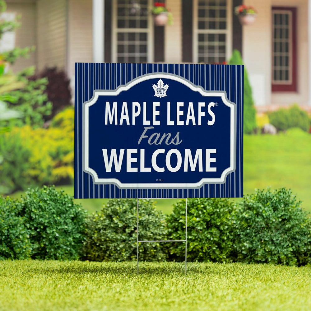 Toronto Maple Leafs Coroplast Yard Sign, "Fans Welcome", NHL, Home