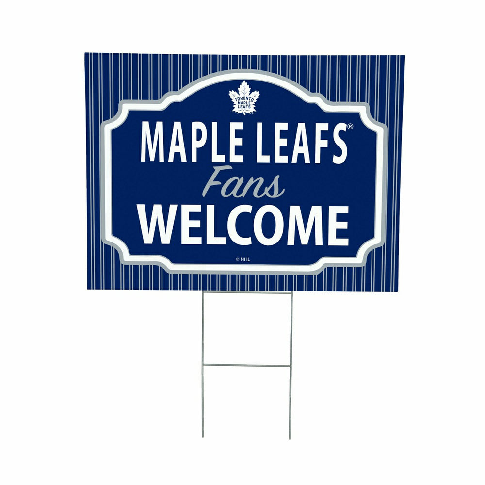 Toronto Maple Leafs Coroplast Yard Sign, "Fans Welcome", NHL, Home