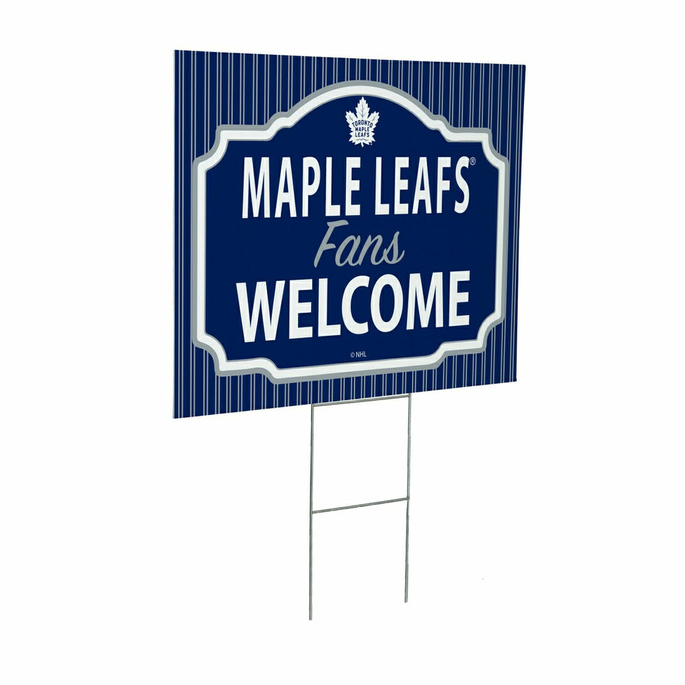 Toronto Maple Leafs Coroplast Yard Sign, "Fans Welcome", NHL, Home