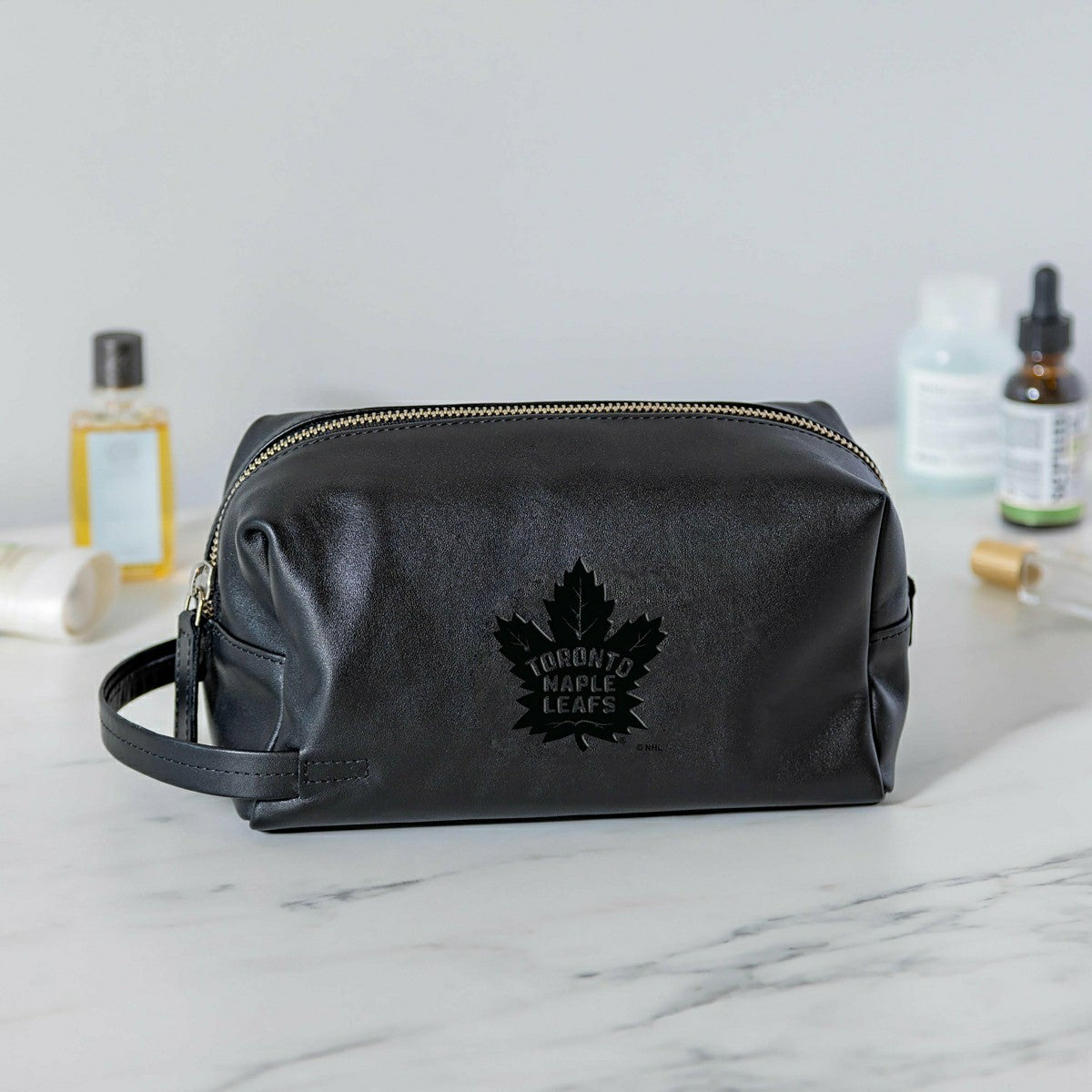 Toronto Maple Leafs, Embossed Toiletry Bag, Black, NHL, Home