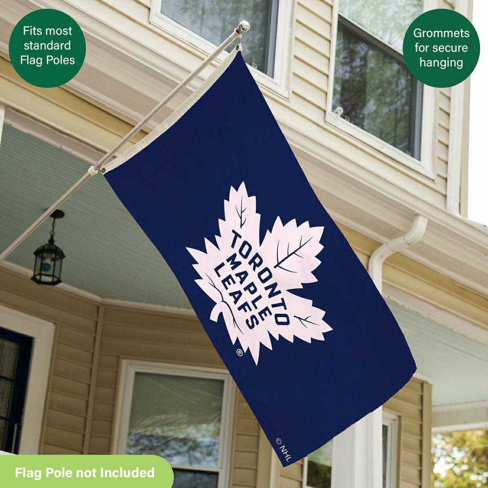 Toronto Maple Leafs Single Sided Flag with 2 Grommets, 3'x5', NHL, Home