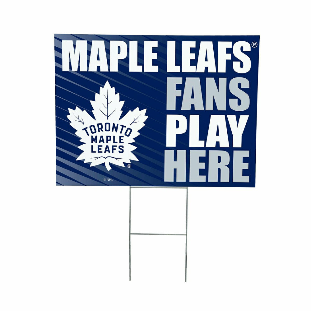 Toronto Maple Leafs Coroplast Yard Sign "Fans Play Here", NHL, Home