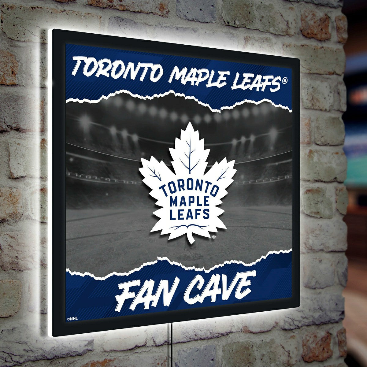 Toronto Maple Leafs 23"H x 23"L LED Wall Decor, Edgelite, Square, NHL, Home