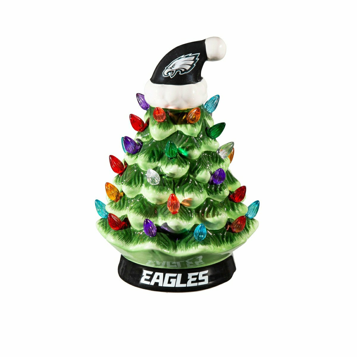 8" LED Ceramic Christmas Tree, Philadelphia Eagles, Home, NFL