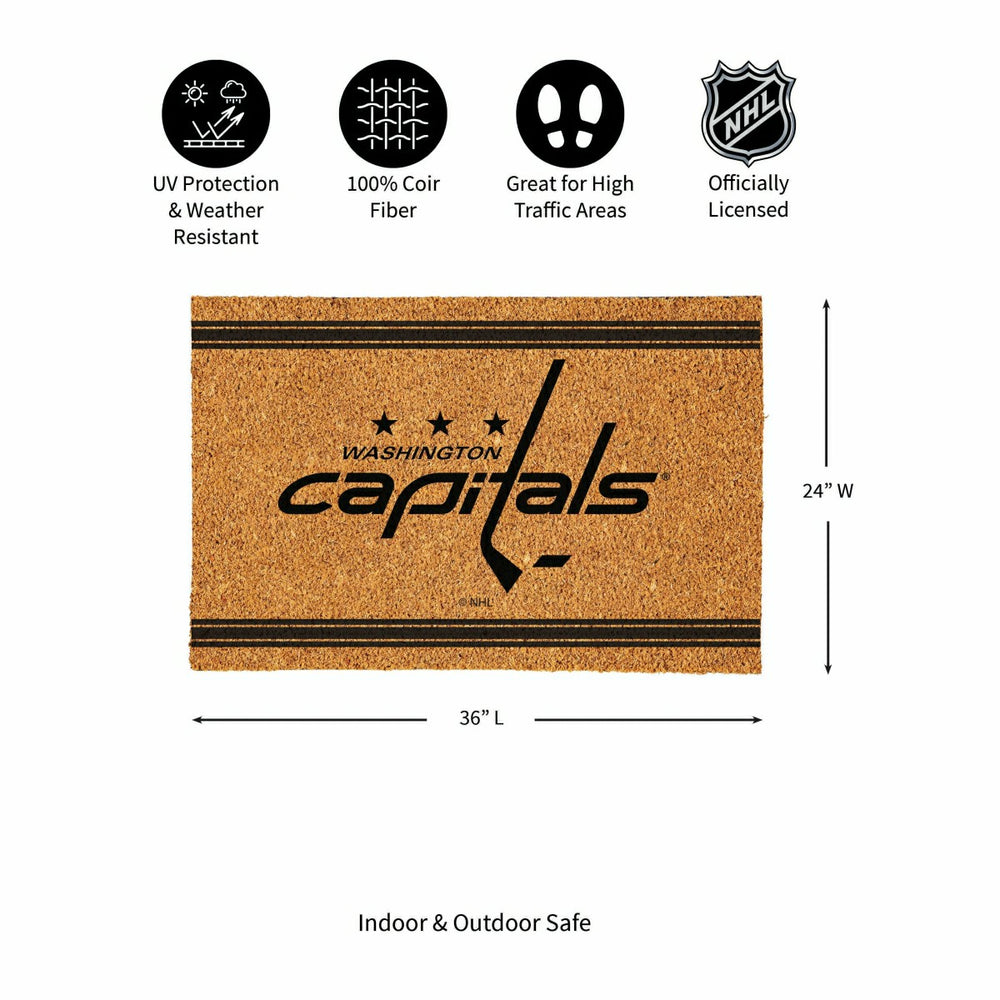 Washington Capitals Large One Color Coir Mat, 36"x24", NHL