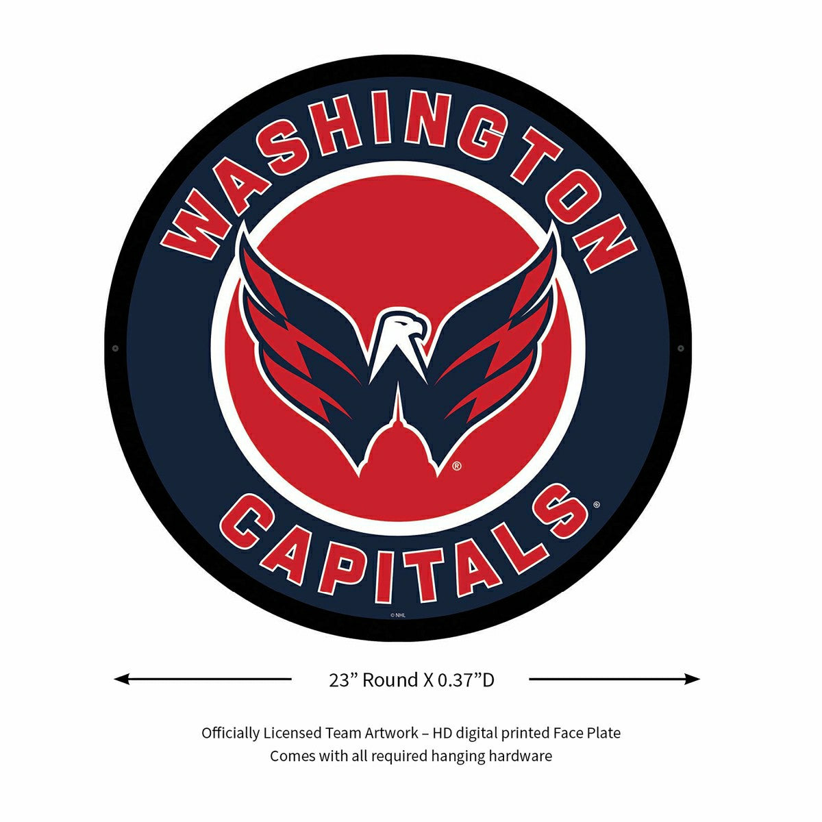 LED Wall Decor, Round, Washington Capitals, NHL, Home