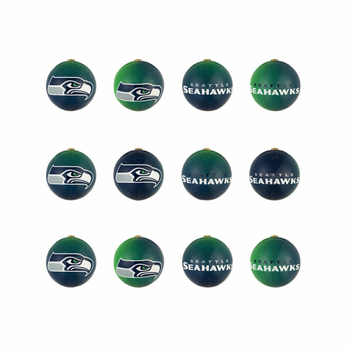 12pc Ornament Set, Seattle Seahawks, Home, NFL