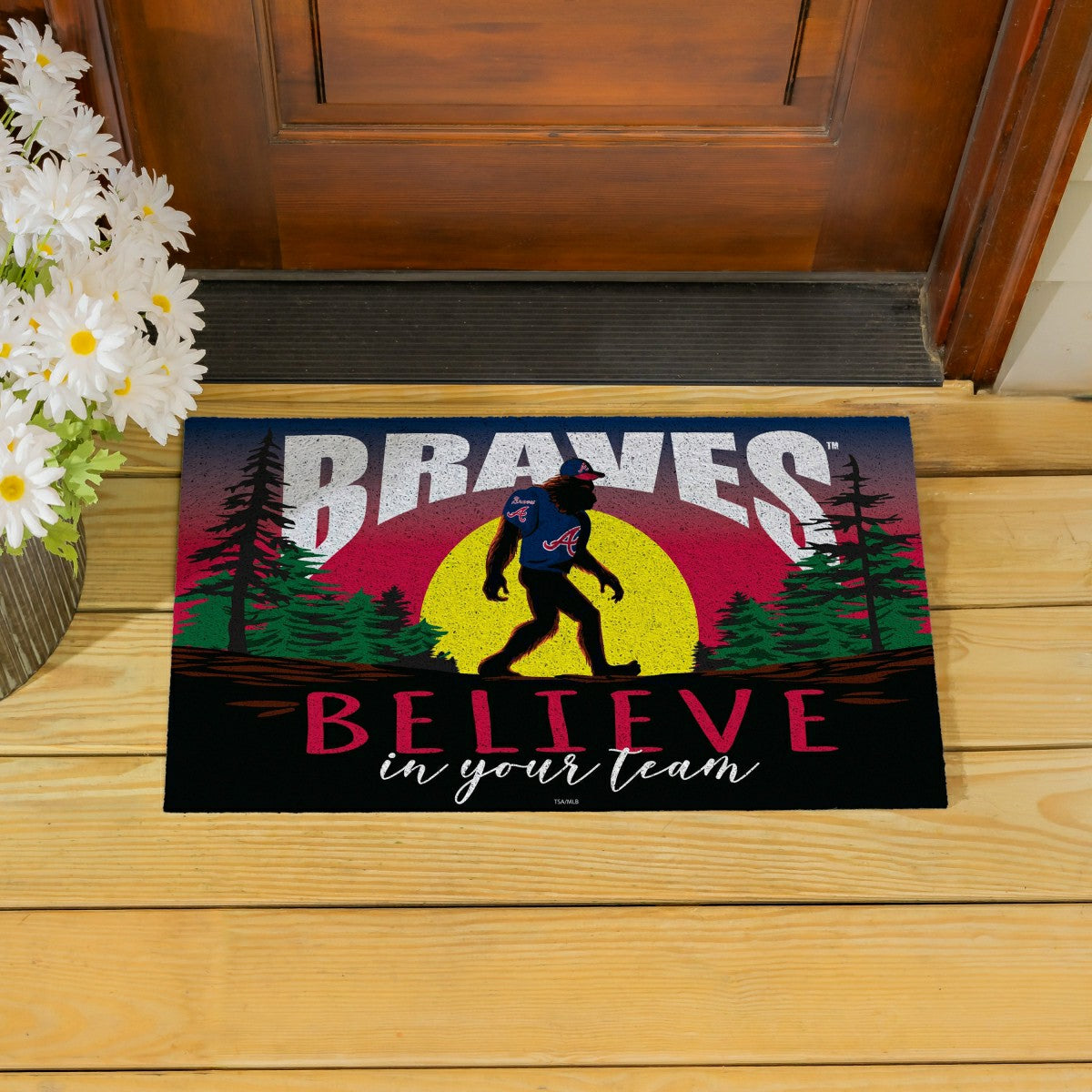 Atlanta Braves Bigfoot PVC Mat, 28"x16", MLB