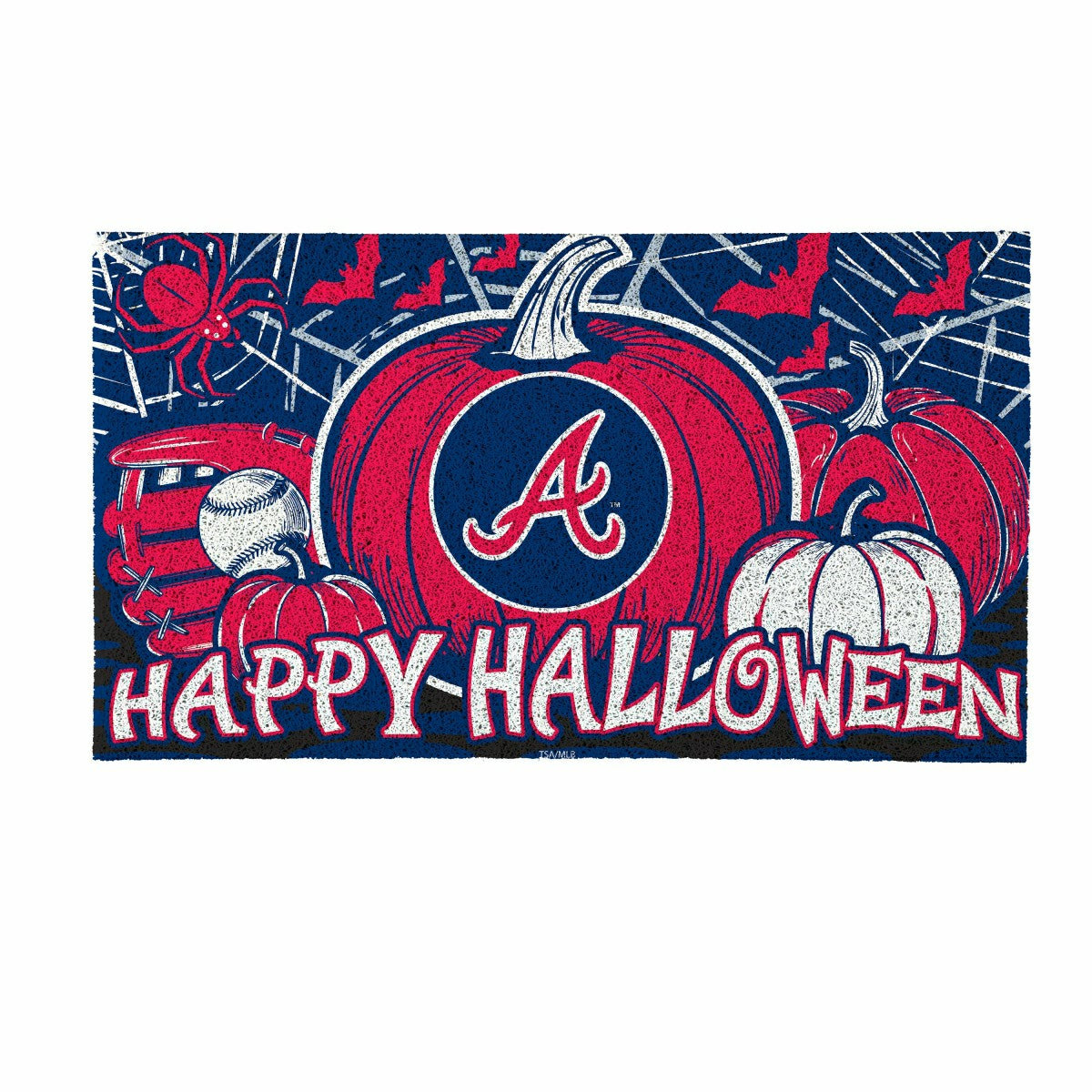 Atlanta Braves Halloween PVC Mat, 28"x16", MLB
