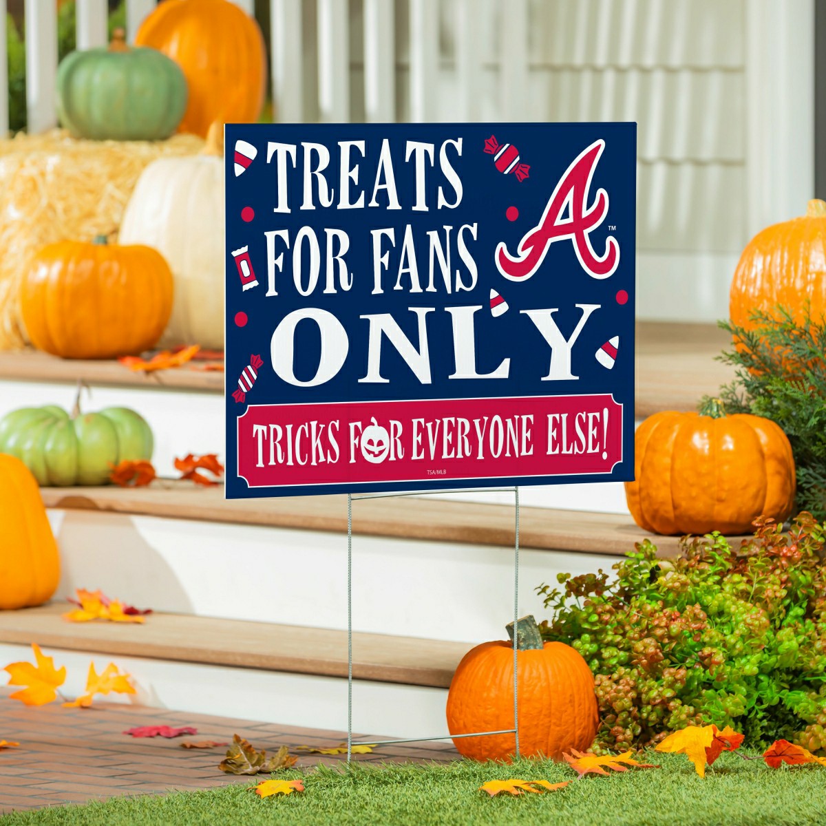 Atlanta Braves Yard Sign, Halloween Treats for Fans, MLB, Home