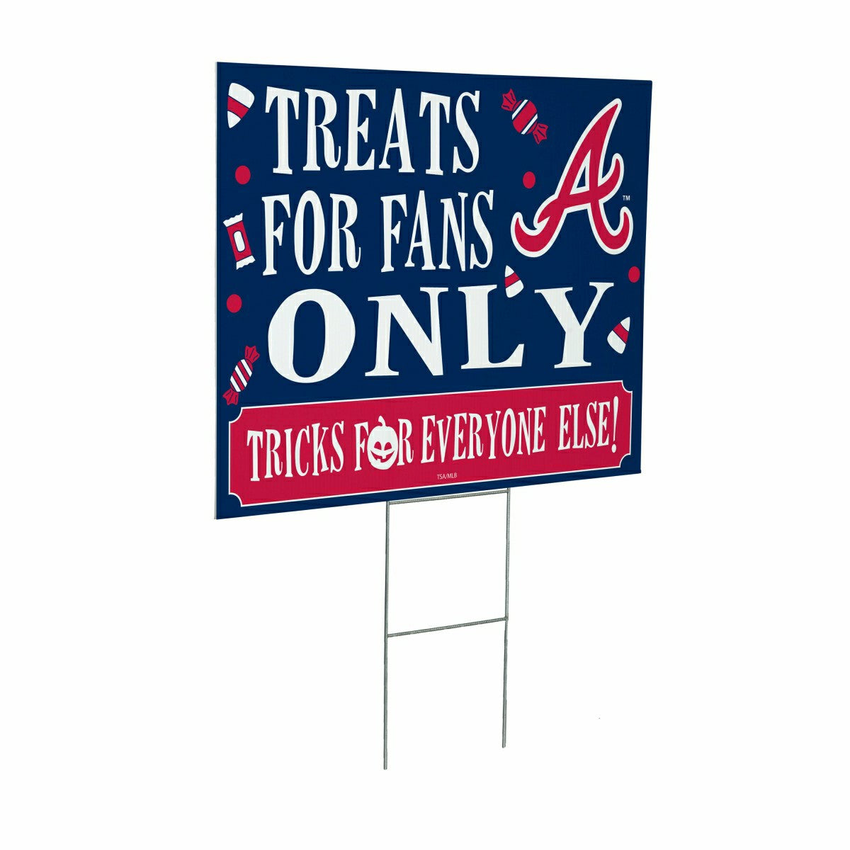 Atlanta Braves Yard Sign, Halloween Treats for Fans, MLB, Home
