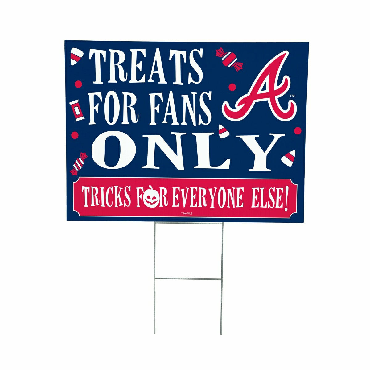 Atlanta Braves Yard Sign, Halloween Treats for Fans, MLB, Home