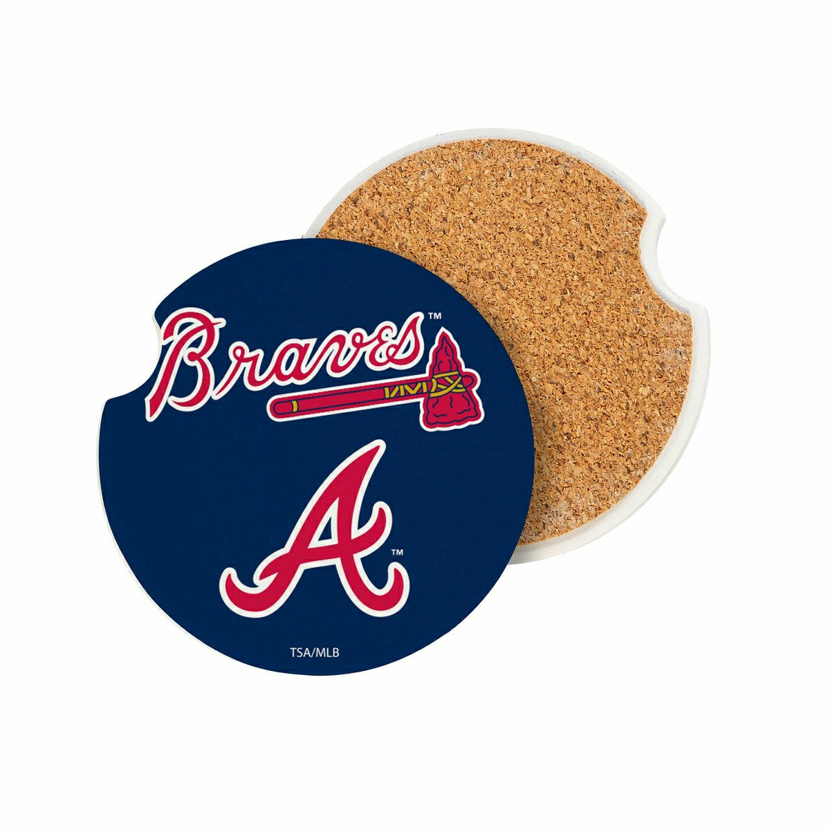Atlanta Braves Car Coaster Set, 2pc, MLB, Home