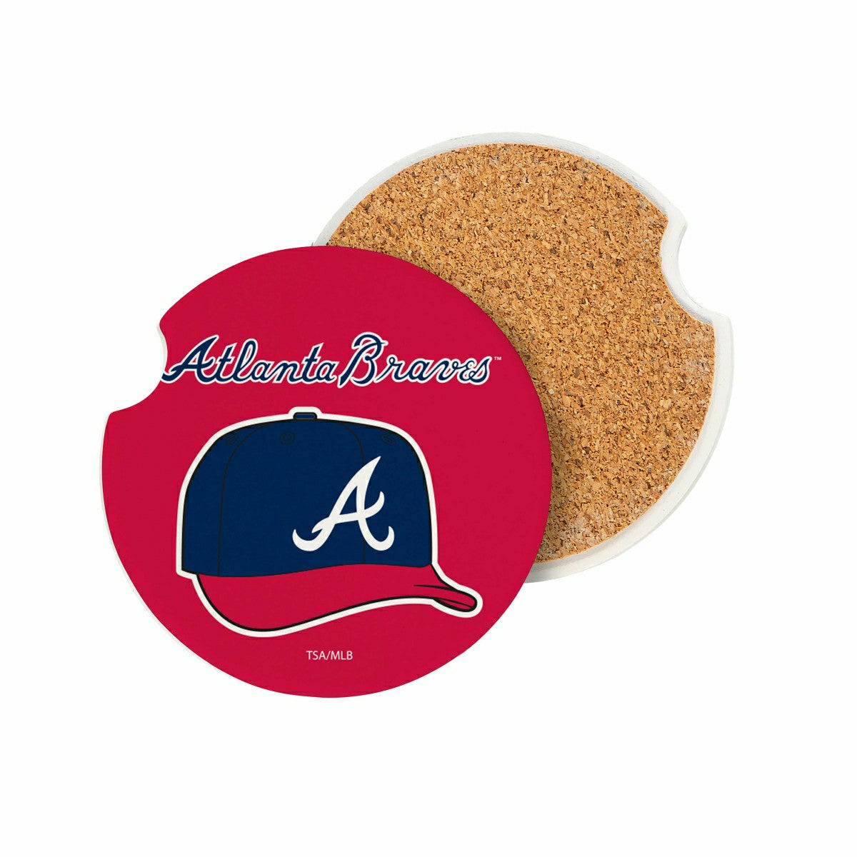 Atlanta Braves Car Coaster Set, 2pc, MLB, Home