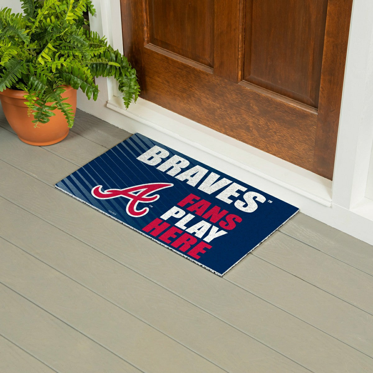 Atlanta Braves Fan Mat, 28"x16", MLB