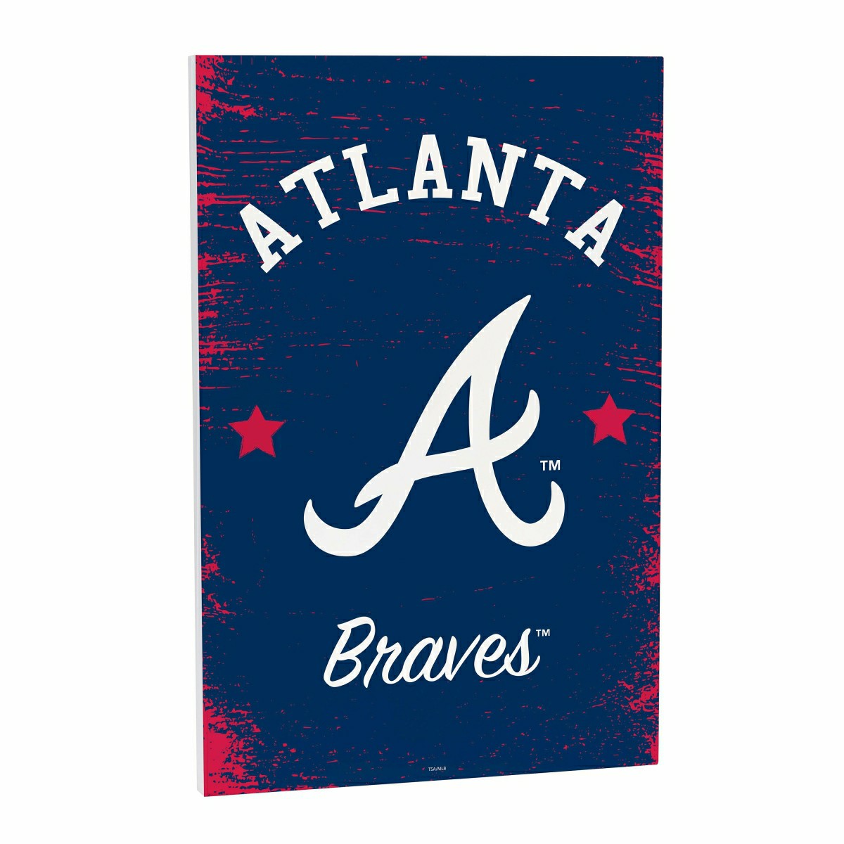 Atlanta Braves Wood Wall Sign, 16x24, MLB, Home