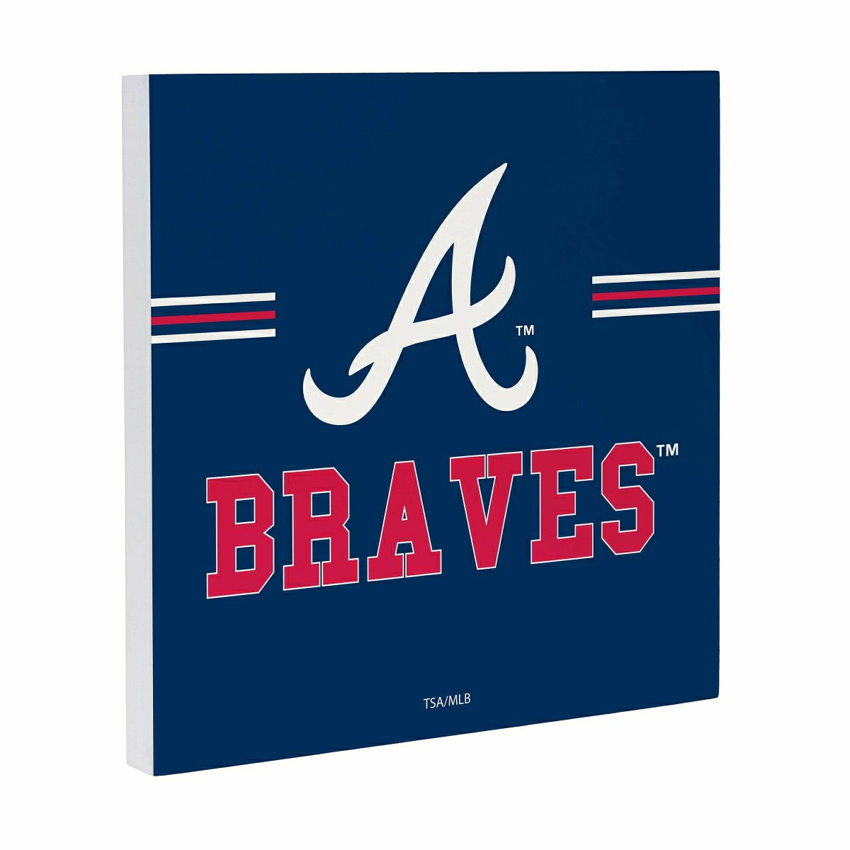 Atlanta Braves Wood Wall Sign, 12x12, MLB, Home