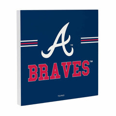 Atlanta Braves Wood Wall Sign, 12x12, MLB, Home