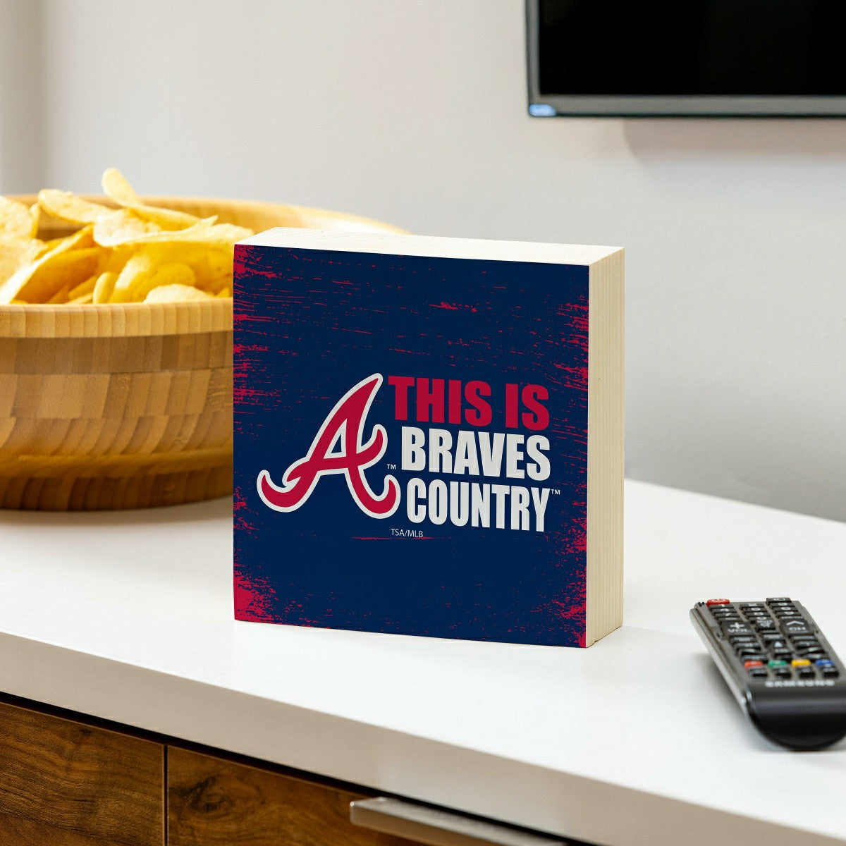 Atlanta Braves Plock, Down Home Fans, 6x6, MLB, Home