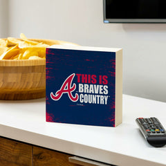Atlanta Braves Plock, Down Home Fans, 6x6, MLB, Home