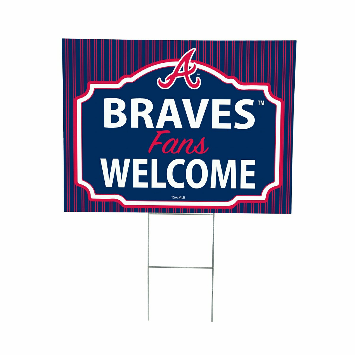 Atlanta Braves Coroplast Yard Sign, "Fans Welcome", MLB, Home