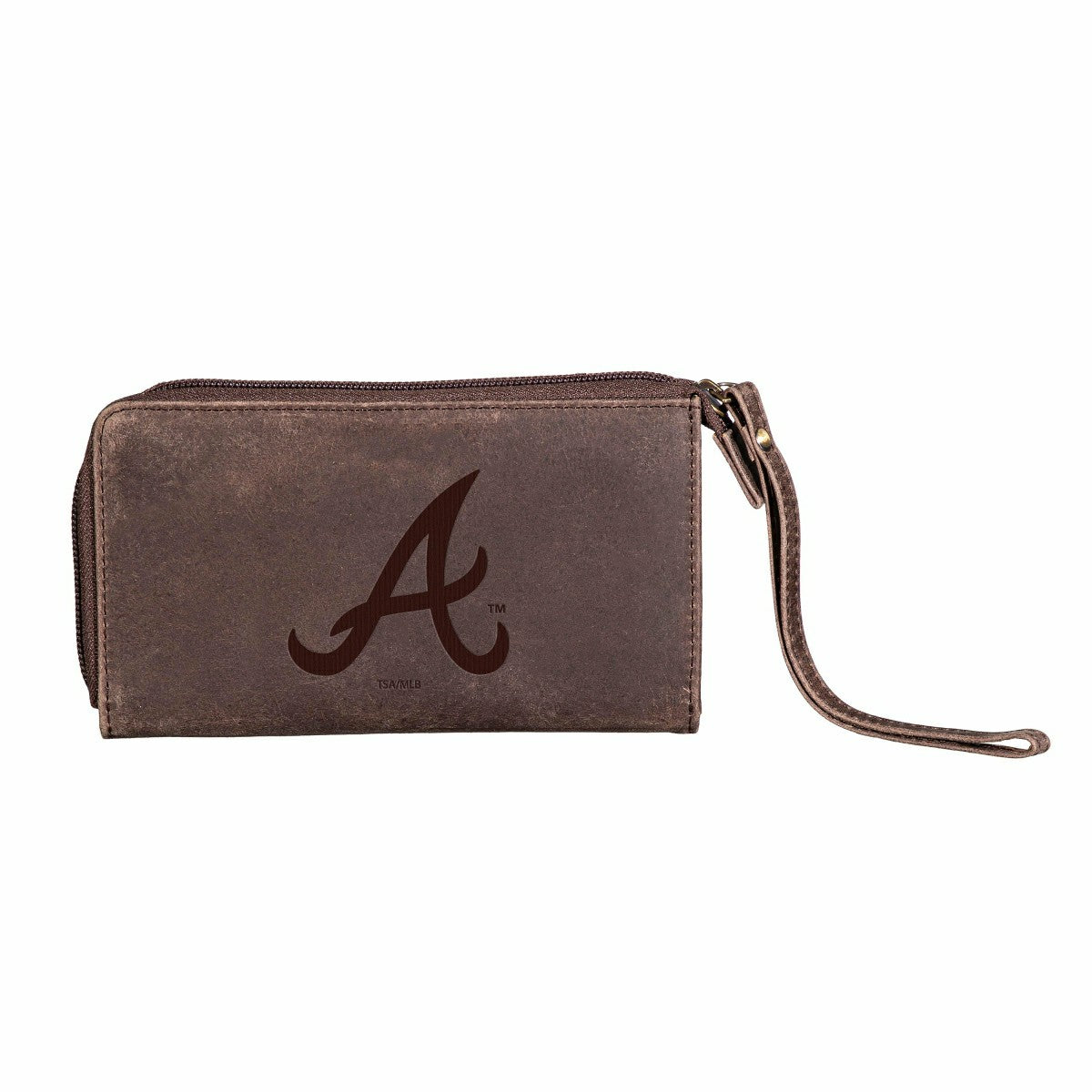 Atlanta Braves Wristlet Wallet Brown, MLB, Home
