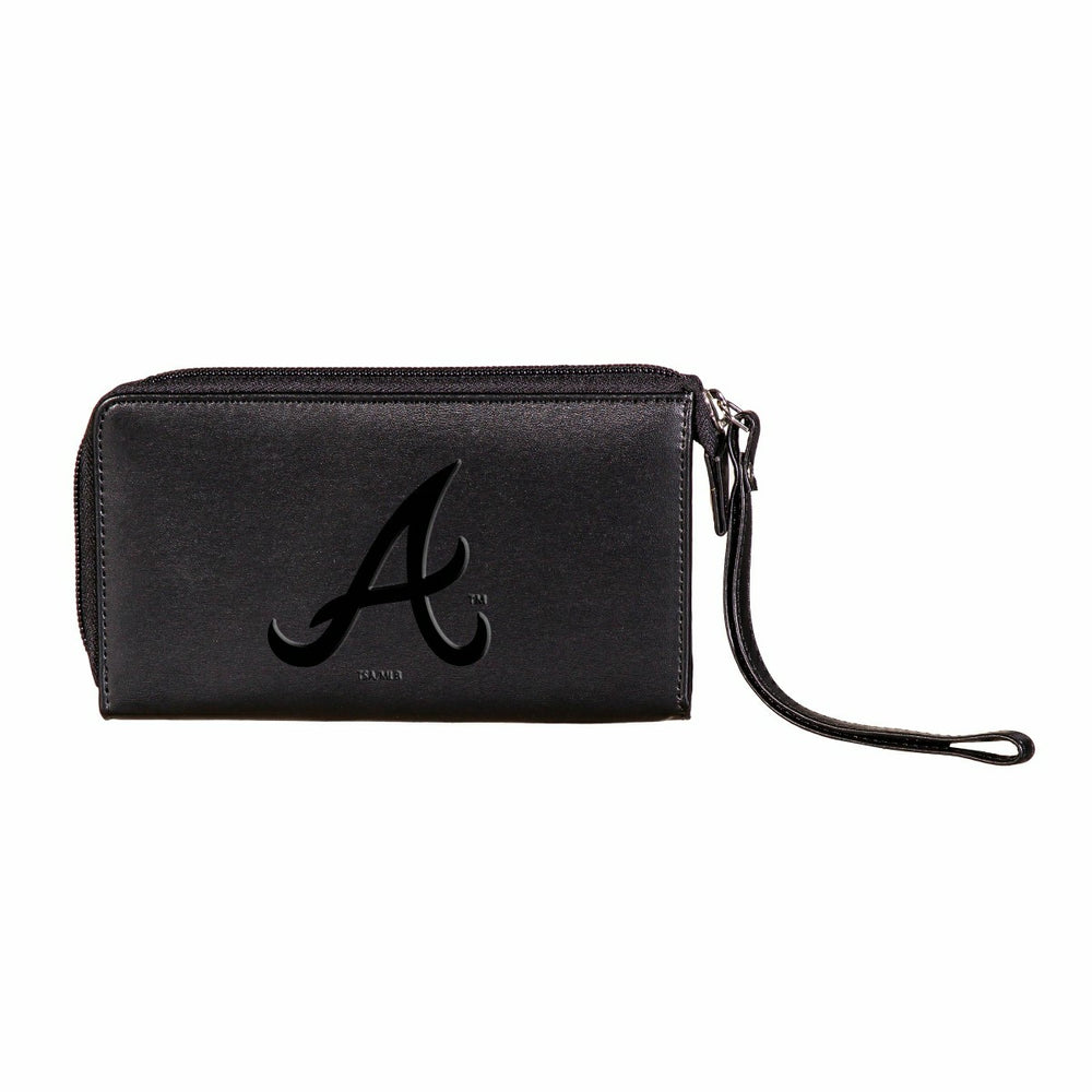 Atlanta Braves Wristlet Wallet Black, MLB, Home