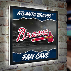 Atlanta Braves 23"H x 23"L LED Wall Decor, Edgelite, Square, MLB, Home
