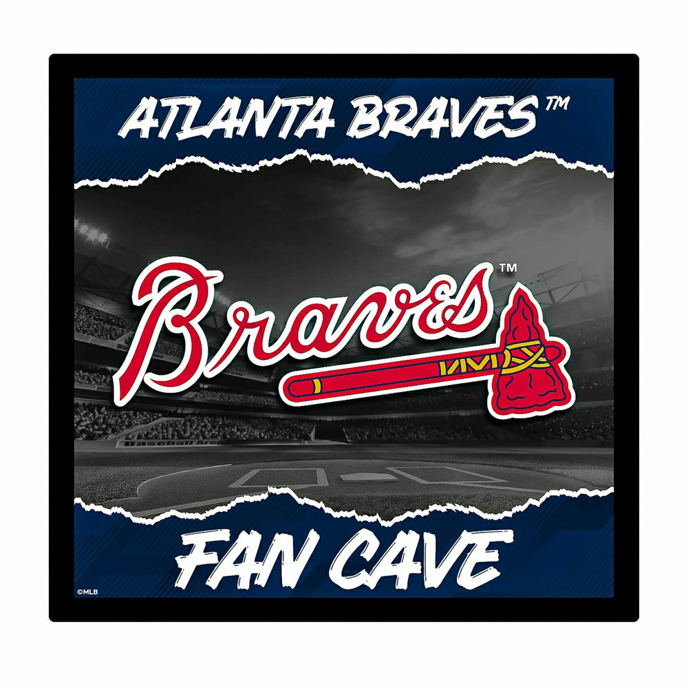 Atlanta Braves 23"H x 23"L LED Wall Decor, Edgelite, Square, MLB, Home