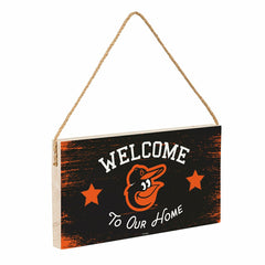 Baltimore Orioles Wood Wall Sign, 6x11, MLB, Home