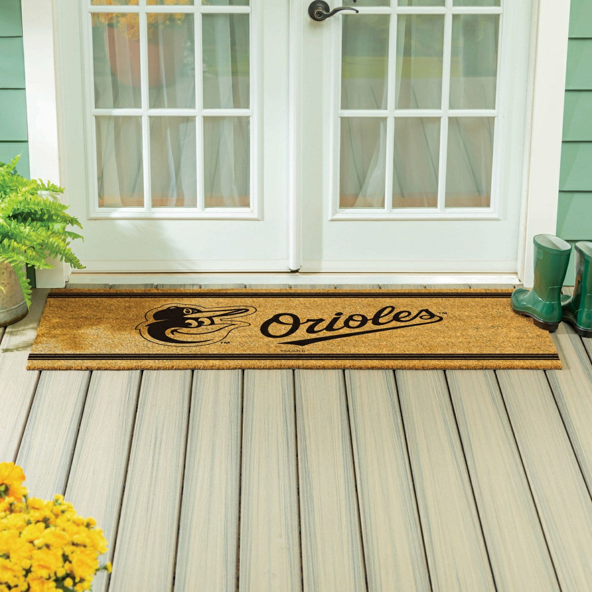 Baltimore Orioles Extra Large One Color Coir Mat, 60"x24", MLB