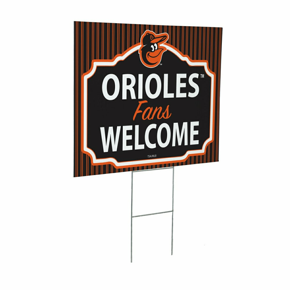 Baltimore Orioles Coroplast Yard Sign, "Fans Welcome", MLB, Home