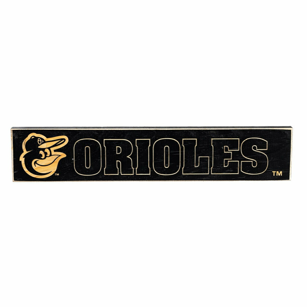 Baltimore Orioles Engraved Wood Sign, 3.5" x 18", MLB, Home