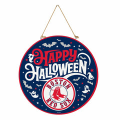 Boston Red Sox Halloween Round Door Décor with Hanging Rope, 18x18, MLB, Home